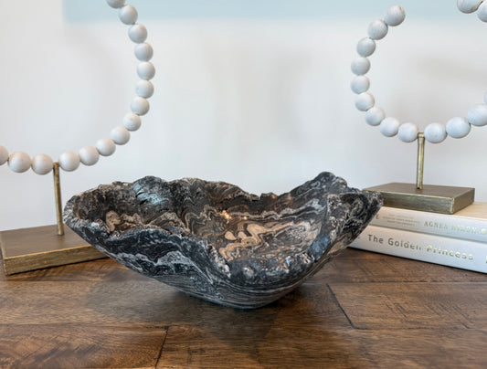 Onyx calcite espresso swirl statement bowl