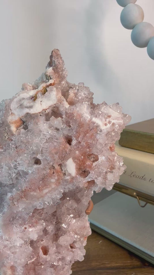 Pink Amethyst with Quartz Points